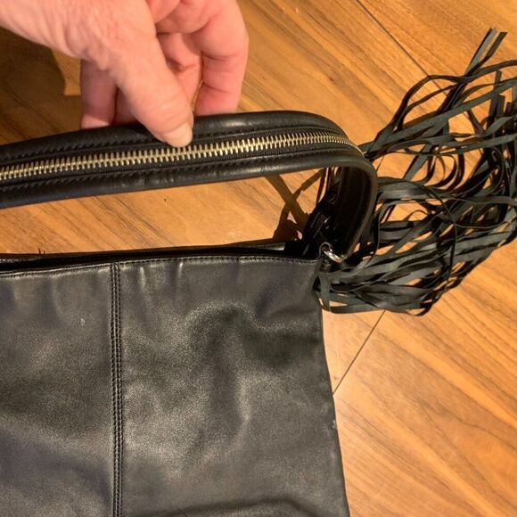 Danier leather purse bag satchel hobo EUC, black - Picture 7 of 16